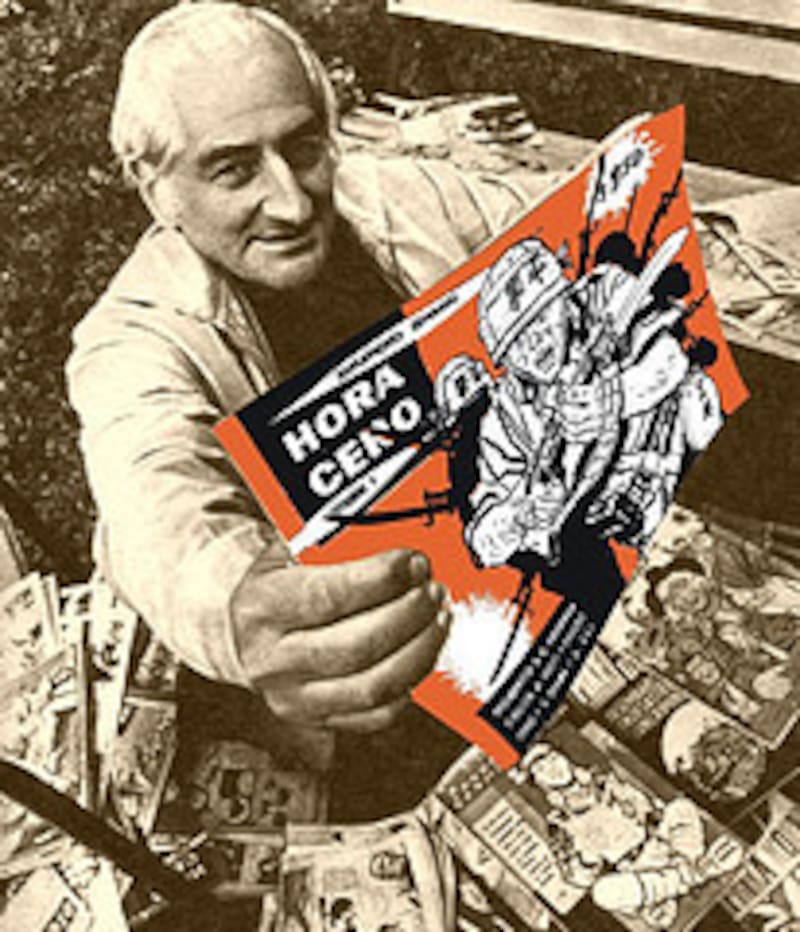 Héctor Germán Oesterheld con la revista Hora Cero, en 1957. (Imagen: dominio público)