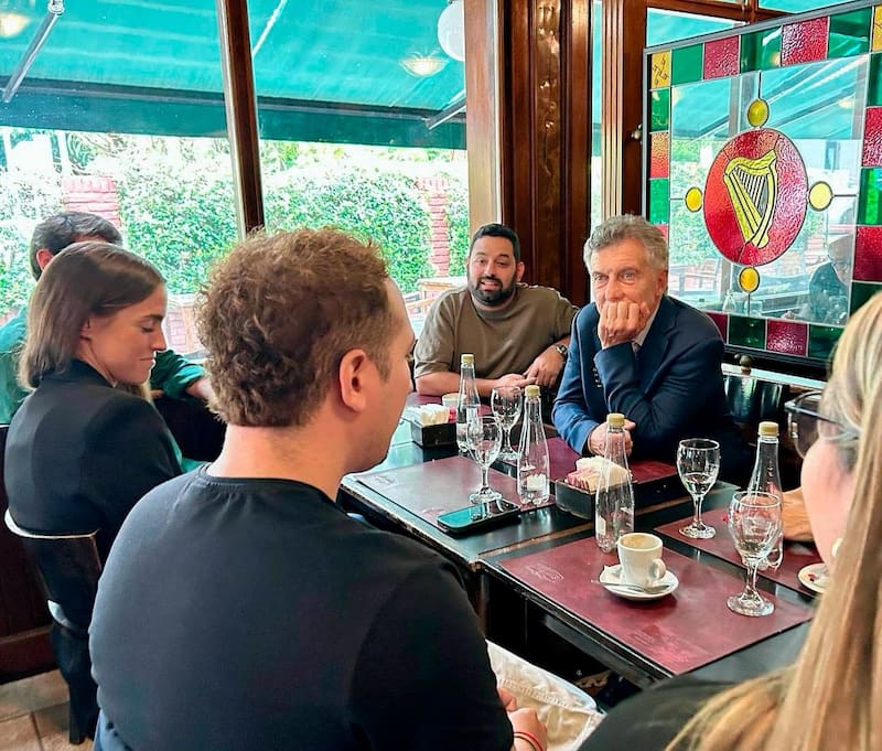 Mauricio Macri durante una actividad informal el pasado viernes.