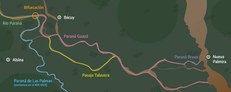 Los nuevos trazados que van a ser considerados en la concesión de la hidrovía.