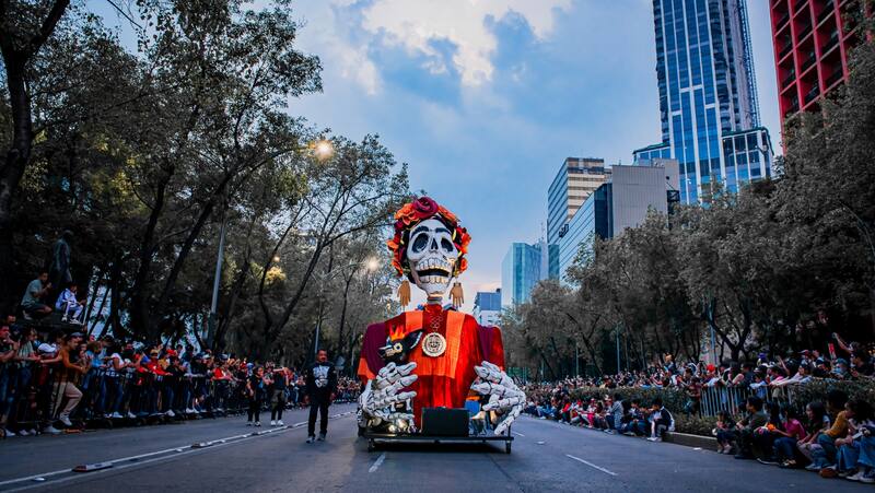 El desfile por el Día de Muertos se realiza en CDMX desde 2016. Fuente: archivo