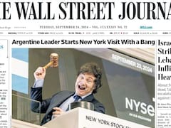 Javier Milei fue tapa del Wall Street Journal tras su paso por la Bolsa de Nueva York