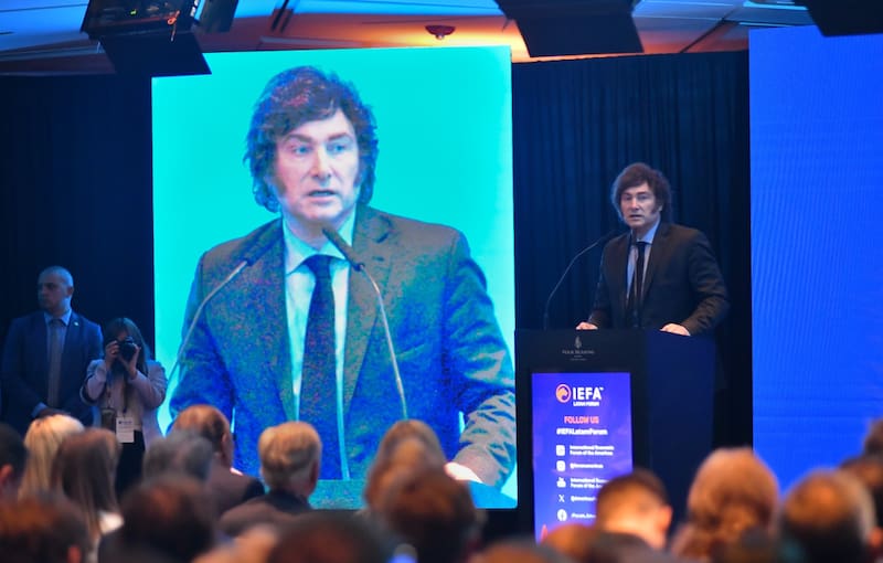 Javier Milei en el IEFA Latam Forum