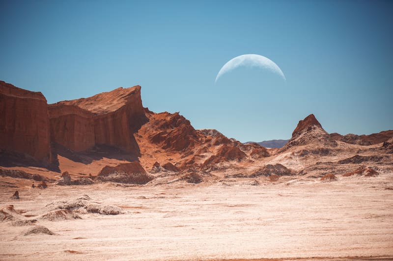 El desierto de Atacama en Chile es uno de los lugares más áridos del planeta Tierra. Foto: Shutterstock.