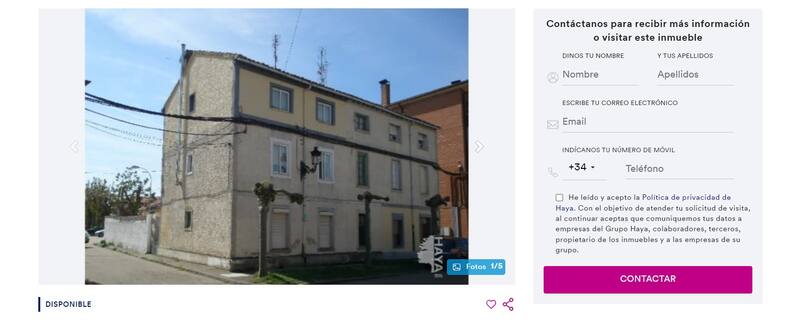 CaixaBank ofrece esta vivienda en la provincia de Palencia lista para ser habitada. (Foto: www.haya.es).