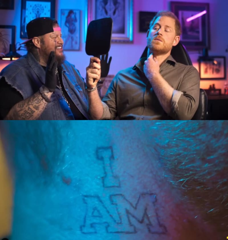 Tatuaje del príncipe Harry. Fuente: Invictus Games.