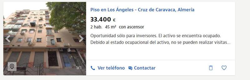 Piso en Los Ángeles por 33.400 euros. (Foto: captura Idealista).