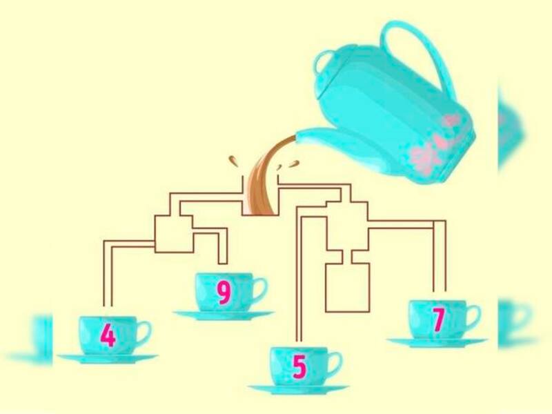 En este acertijo visual te invitamos a descubrir cuál es la taza que se llenará antes que el resto. (Fuente: fresherlive)