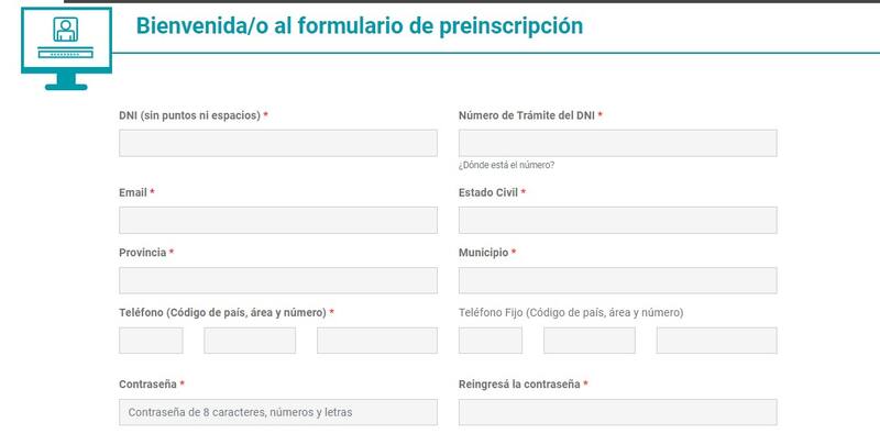 Completar una serie de datos personales.