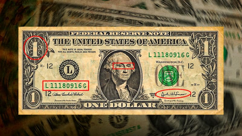 Examina tu cartera | Este billete de 1 dólar podría costar $2.000.000.