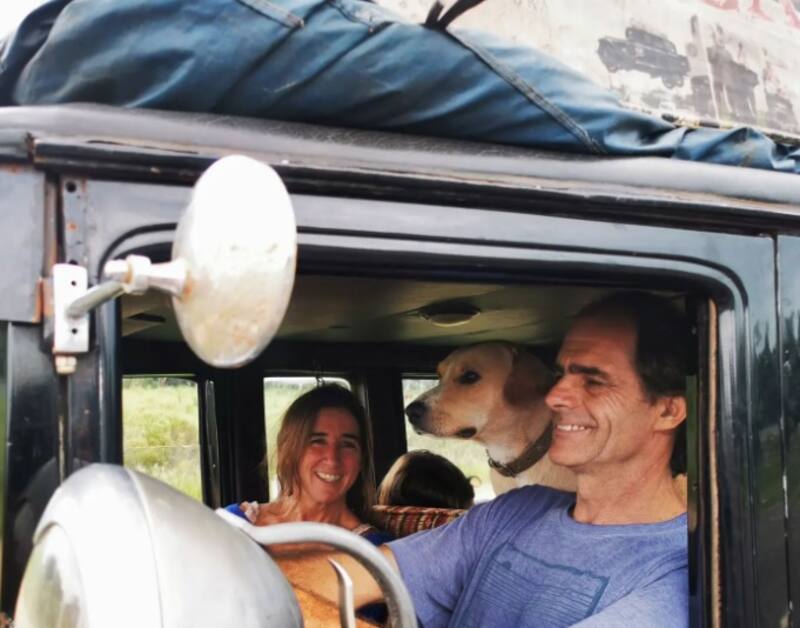 Los Zapp en su auto modelo 1928