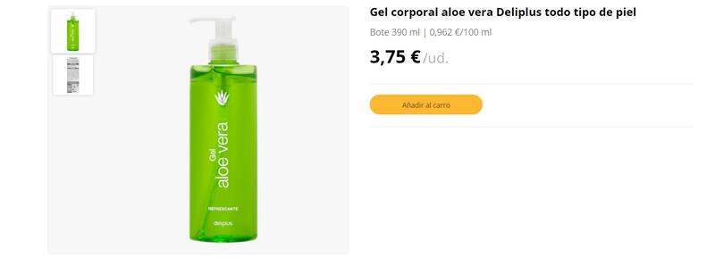 Este gel protege e hidrata las zonas afectadas por los rayos solares. (Foto: mercadona.es)