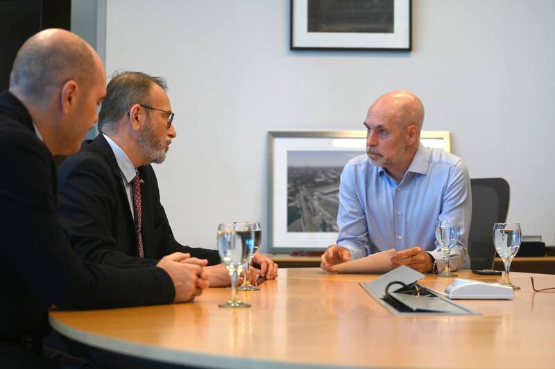 El embajador de Ucrania, Yuri Klimenko y Rodróguez Larreta