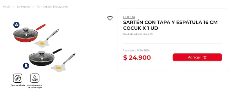 D1 vende sartén antiadherente Cocuk.