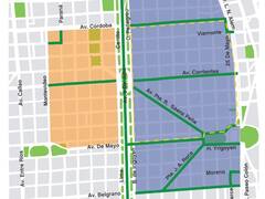Multarán a los autos que circulen por la zona peatonal de Tribunales