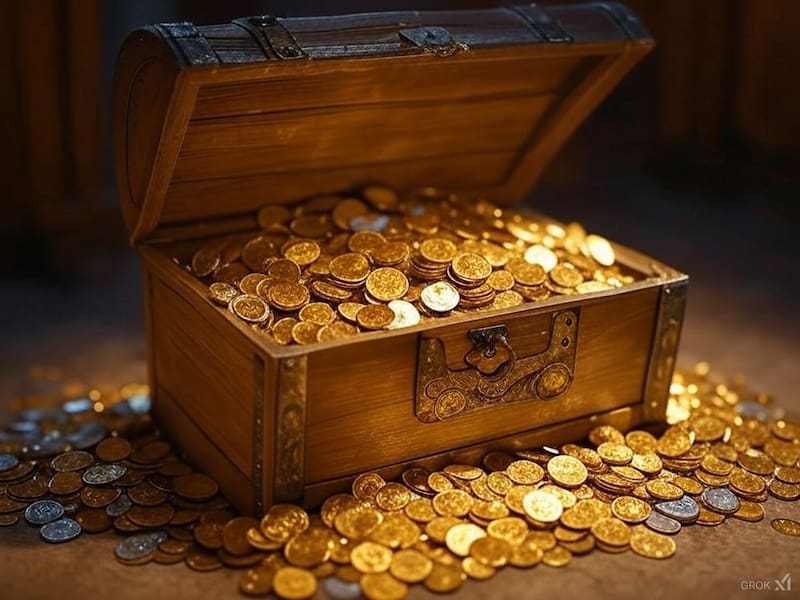 Un tesoro histórico fue descubierto y contiene millones de dólares en monedas de oro. Fuente: Archivo.