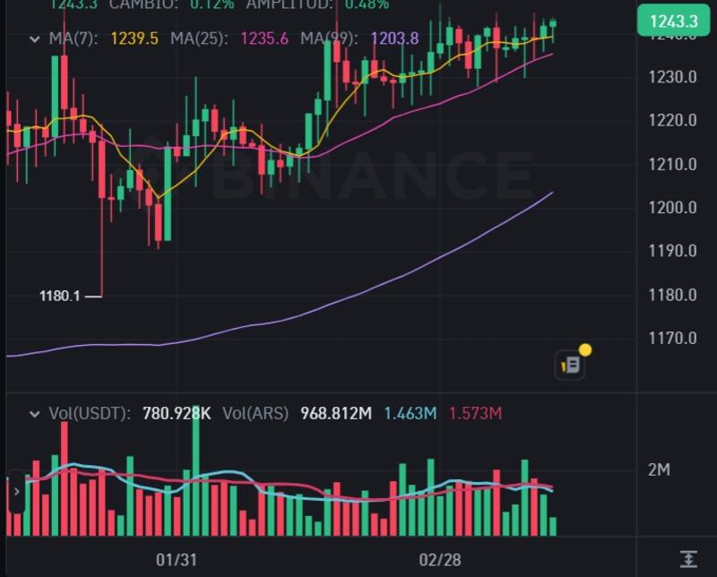 El dólar cripto USDT cotiza otra vez por encima del dólar blue este jueves 13 de marzo.