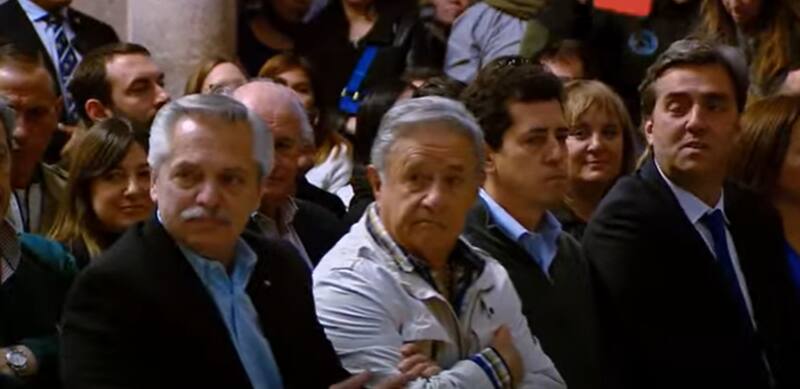 Alberto Fernández, Eduardo Duhalde, Wado de Pedro y el intendente Leonardo Botto