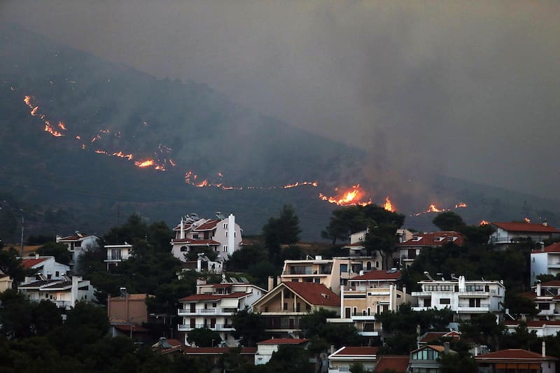 Incendio en Grecia. Fuente: EFE.