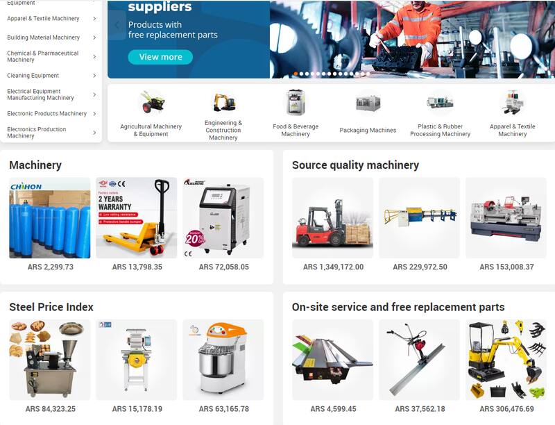 Los demás productos y precios de maquinaria se pueden ver aquí