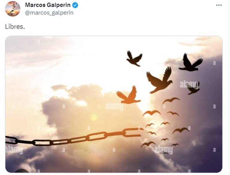 El tuit de Marcos Galperin tras el triunfo electoral de Milei que fue recordado por The Economist.