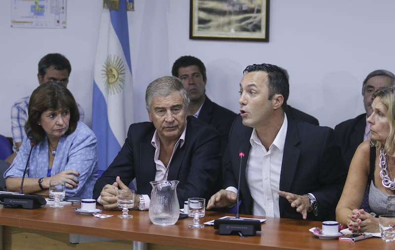 Patricia Bullrich y Luis Petri en una reunión de la Comisión de Legislación Penal en 2015.