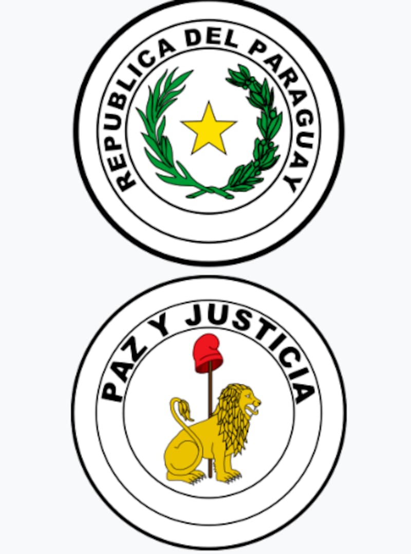 El escudo en el anverso de la bandera representa la aspiración de Paraguay a la paz y su orgullo por su independencia. Foto: Wikipedia