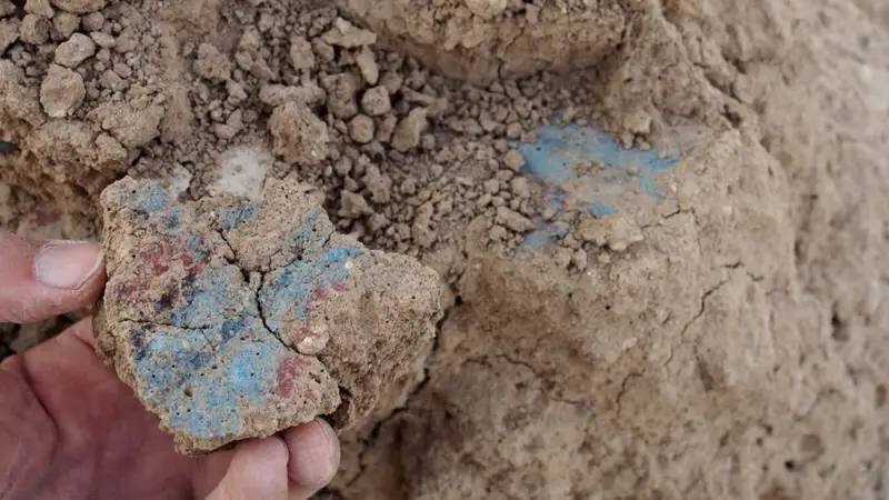 Vestigios de arte hallados en el palacio de Kemune. Fuente: Universidad de Tübingen.