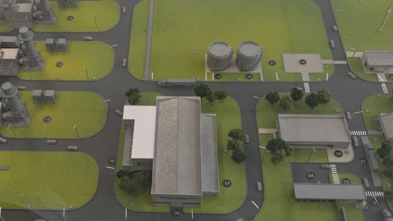 La planta de Albanesi en Ezeiza, vista desde el helicóptero