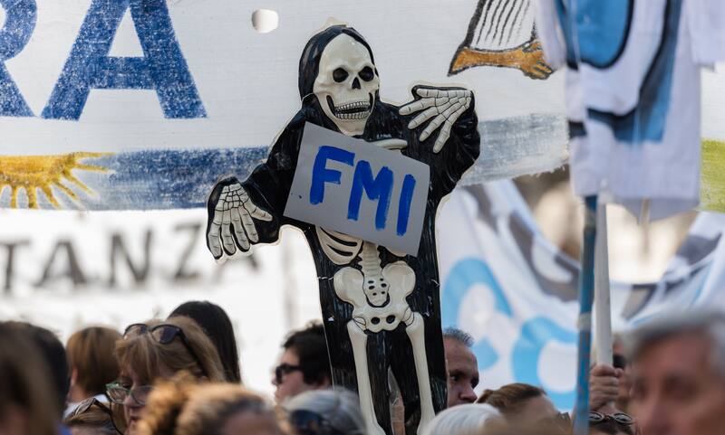 Marcha en Argentina tras el préstamo extraordinario tomado con el FMI