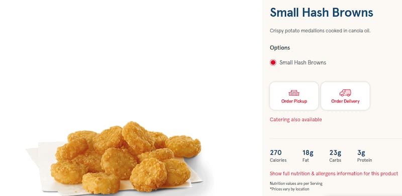 Las clásicas hashbrowns de Chick-fil-A se volvieron un ícono del desayuno rápido en Estados Unidos (Foto: Chick-fil-A)