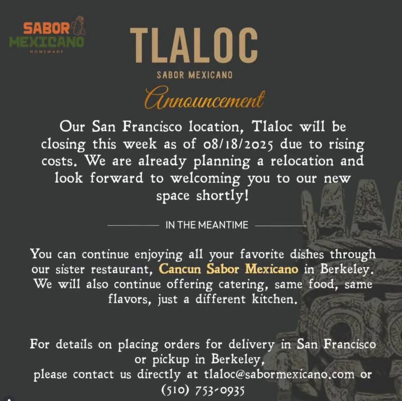 Tláloc explicó los motivos detrás de su cierre: un aumento en los costos. Fuente: Tláloc.