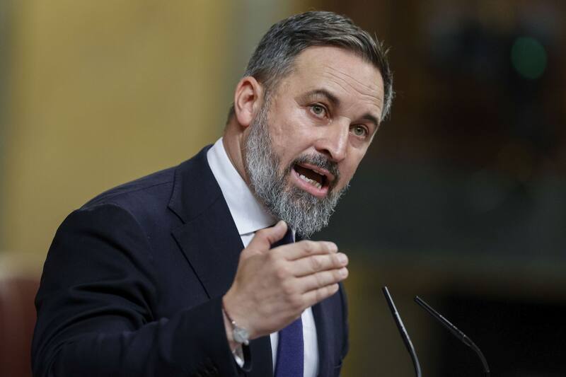 El líder de Vox acusa a la "siniestra política y mediática" de retorcer sus palabras. Imagen: EFE.