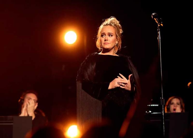 Adele ganó este año el Premio Grammy a la Mejor Interpretación Vocal Pop Solista, Fuente: archivo