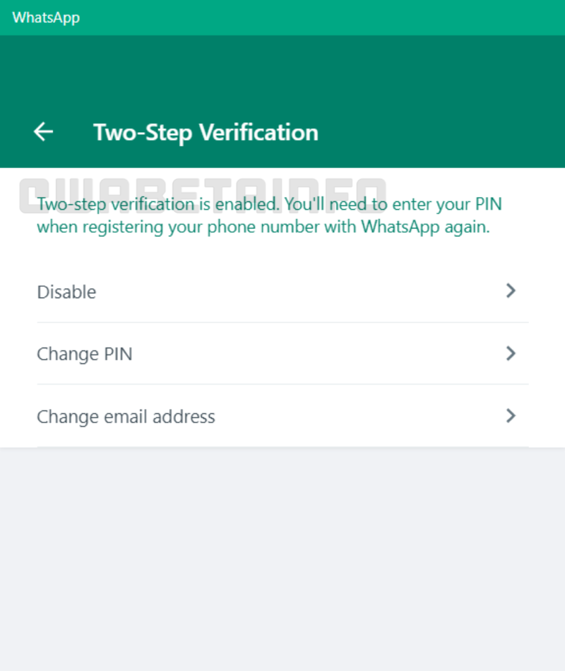 Así luce la nueva función de autenticación doble factor para WhatsApp Web y WhatsApp para computadoras.