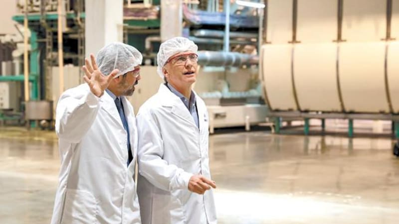 Macri, hace tres semanas, al visitar una de las fábricas de pastas de Molinos