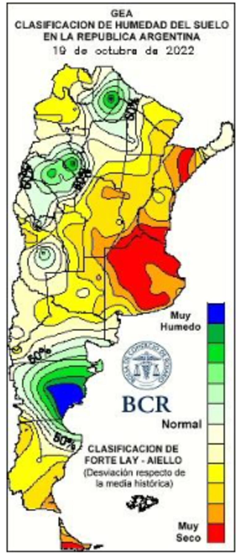 La sequía castiga a la zona núcleo, según la Bolsa de Comercio de Rosario.