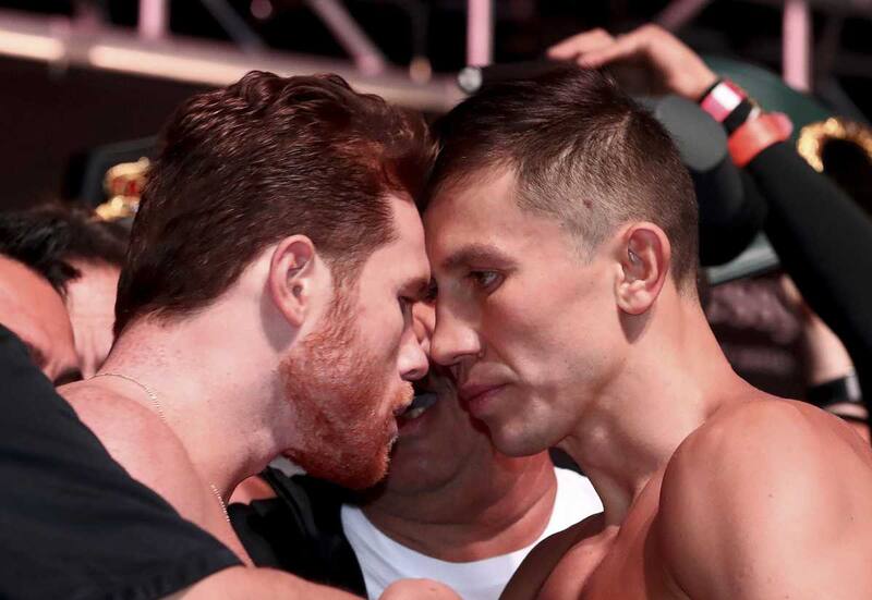 El pesaje antes de la revancha entre Canelo Alvarez vs Gennady Golovkin.