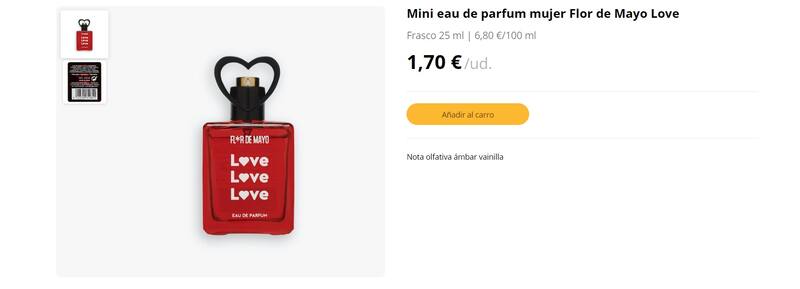 Esta colonia de Mercadona es ideal para regalar en el día de San Valentín. (Foto: mercadona.es)