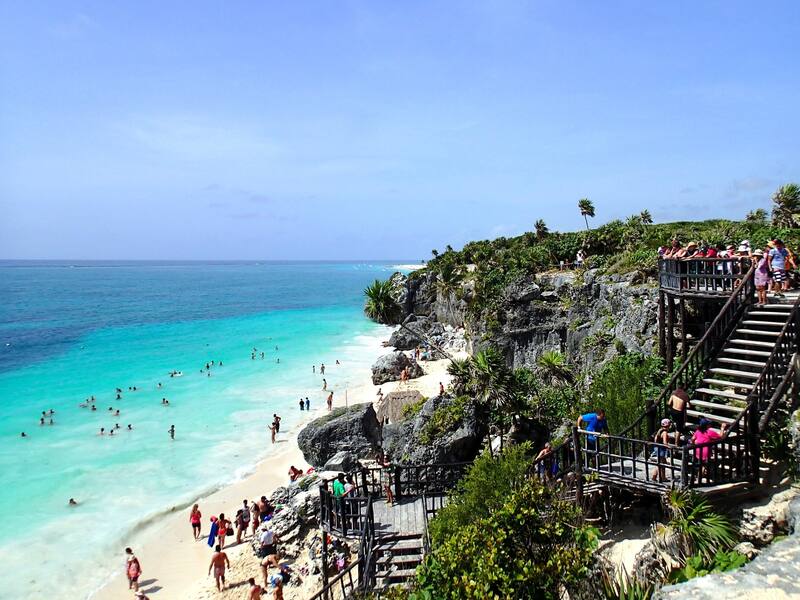 La increíble vista de las playas de Tulum.