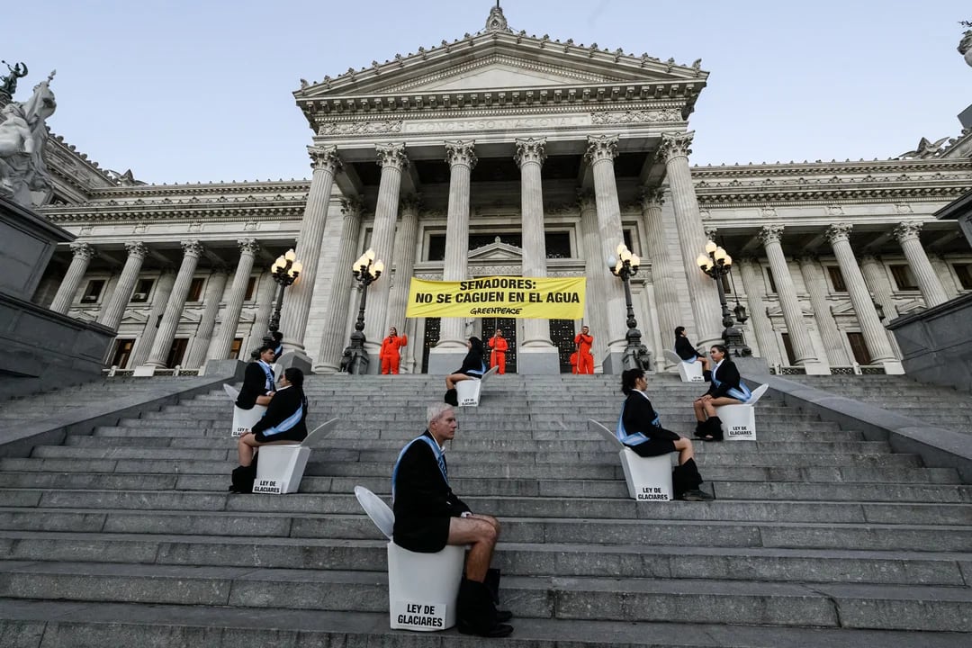 protesta ley de glaciares (Greenpeace)