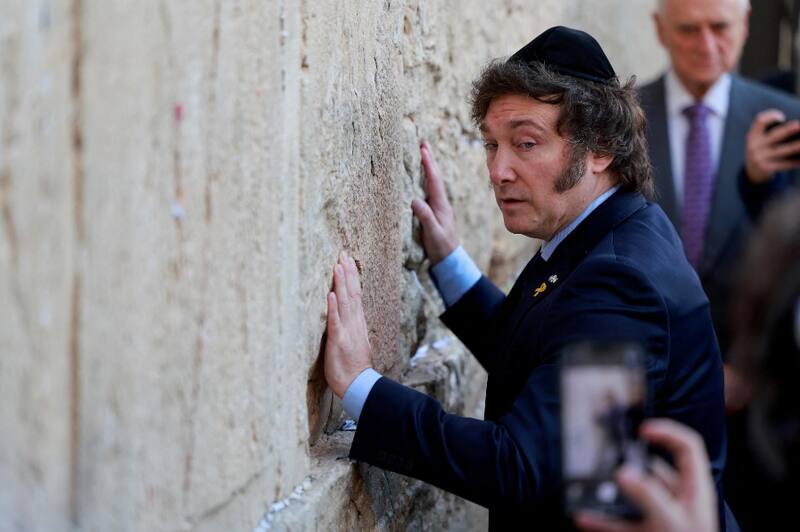 El presidente Javier Milei en Israel