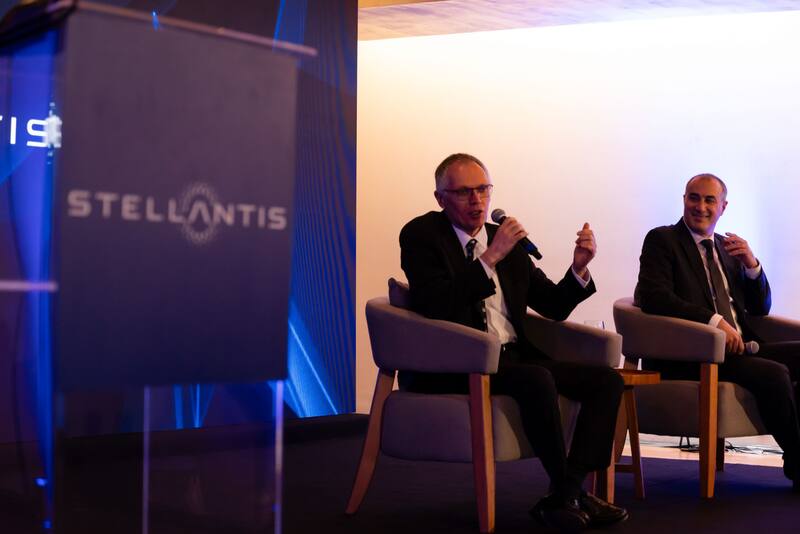 Carlos Tavares, CEO de Stellantis, en el anuncio de inversión este miércoles.