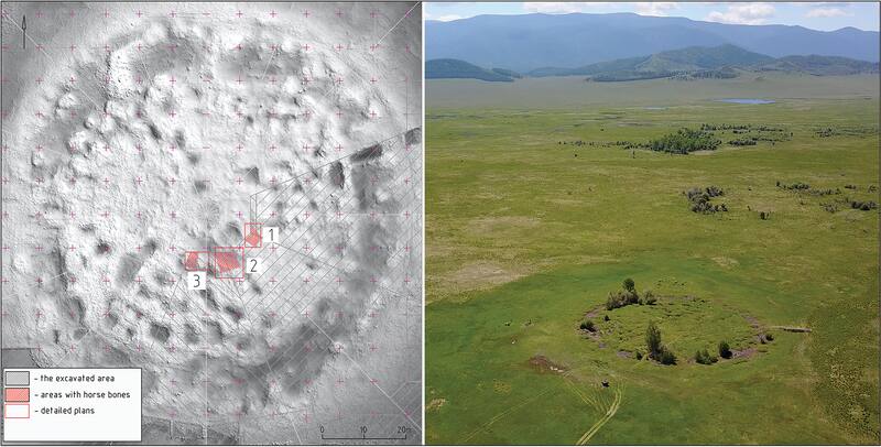 Mapa del sitio de excavación y la ubicación de los restos a analizar. Foto: Antiquity.