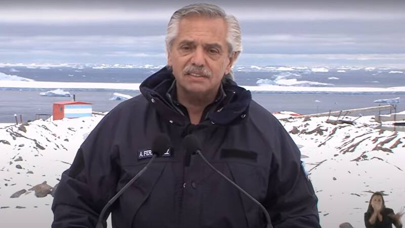Alberto Fernández habló desde la Antártida en una polémica Cadena Nacional