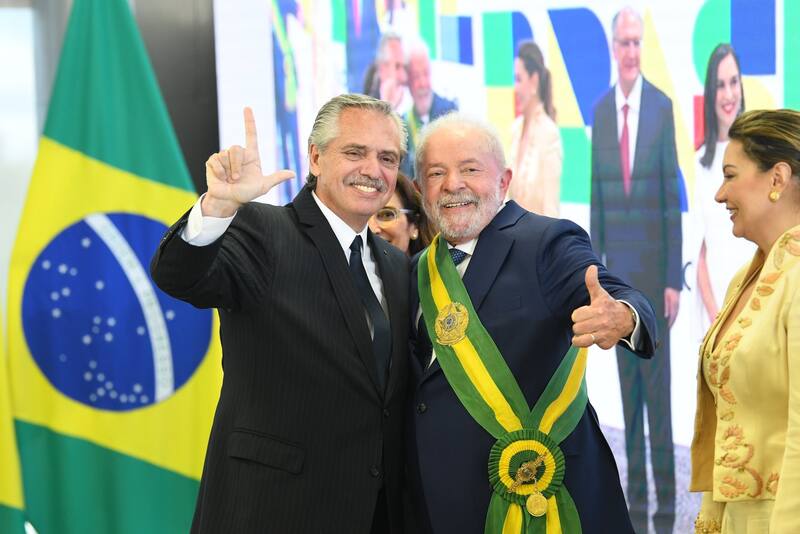 Los presidentes Alberto Fernández y Lula Da Silva