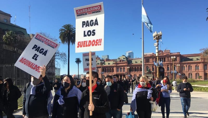Marcha de trabajadores a la Casa Rosada