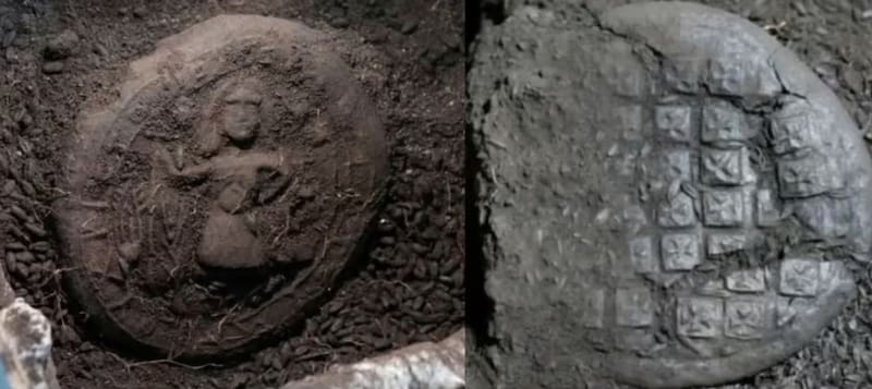 Los arqueólogos hallaron cinco panes carbonizados con inscripciones griegas en la provincia de Karaman, Turquía. (Fuente: Oficina del Gobernador de Karaman)