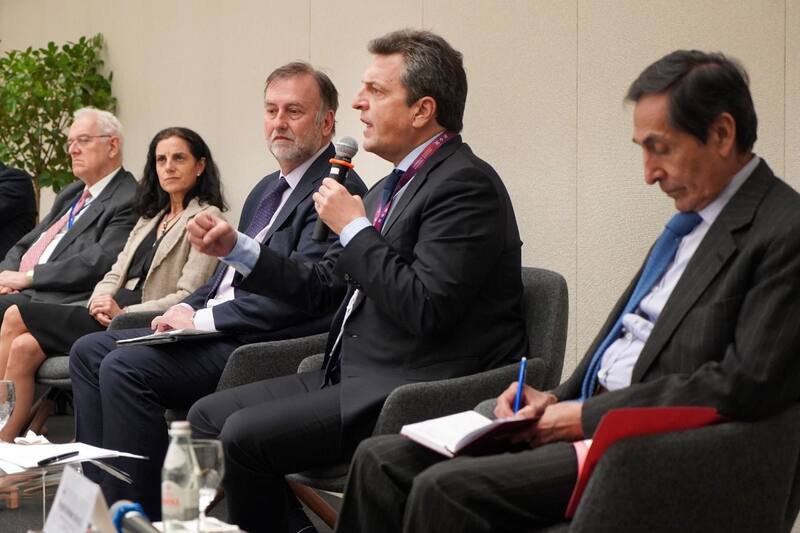 Sergio Massa en su última visita a Estados Unidos