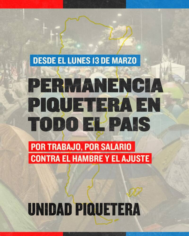 Acampe piquetero en CABA: hasta cuándo dura y qué calles están cortadas
