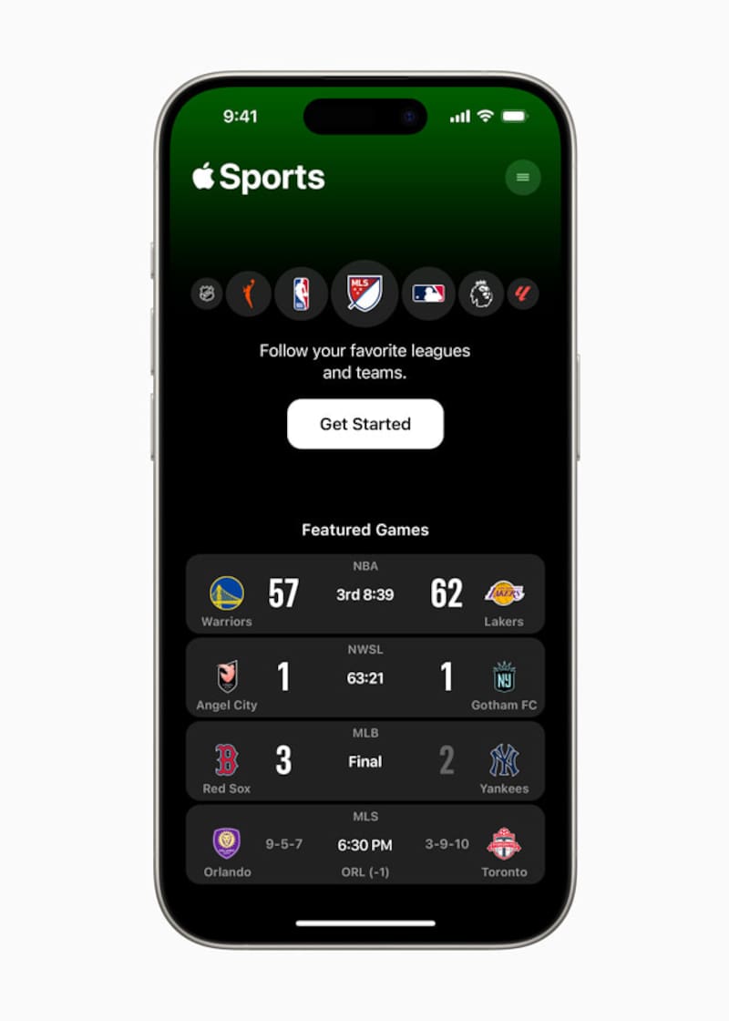 Apple ya lanzó su aplicación Apple Sports.